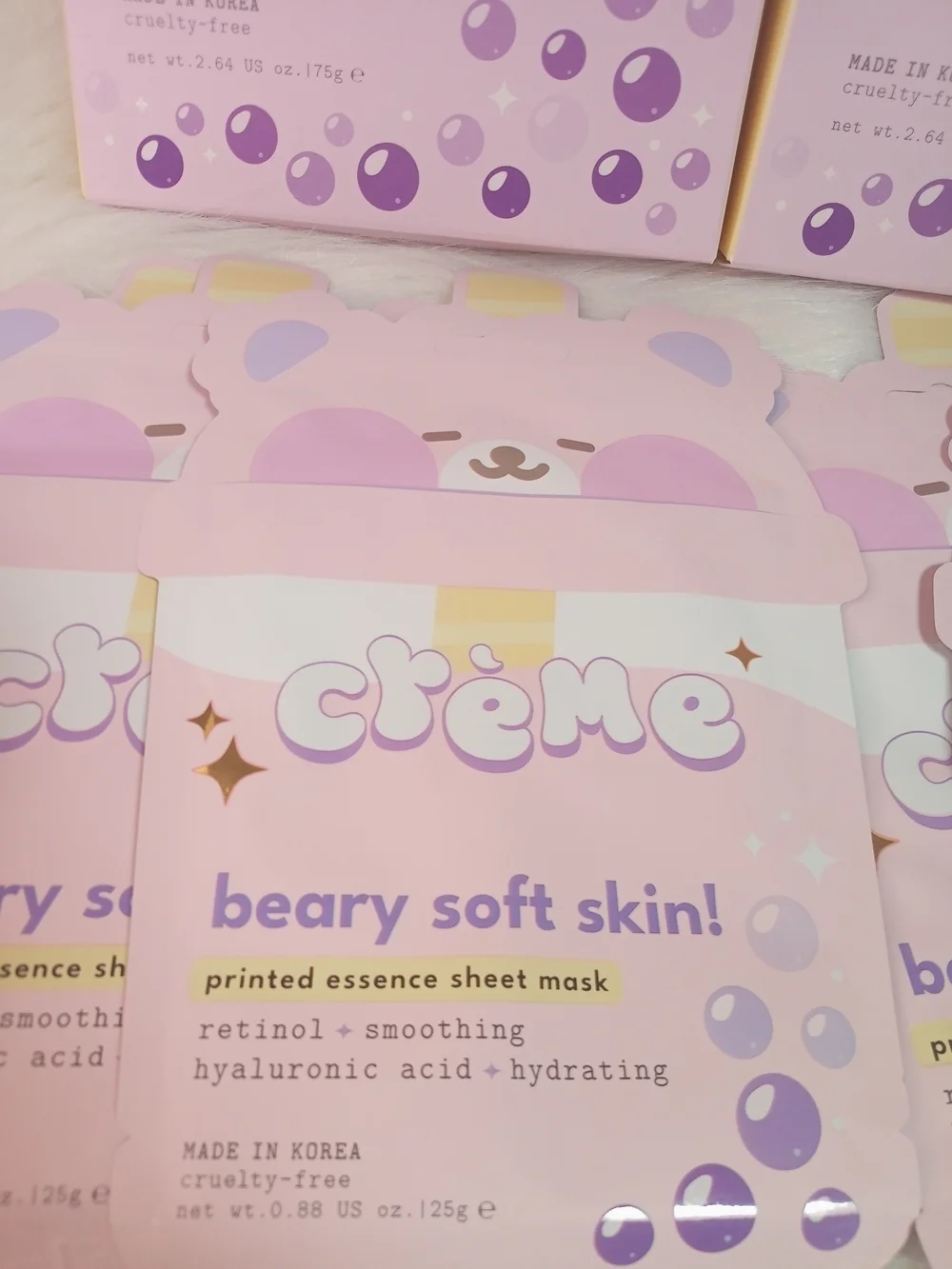 The Creme Shop Boba Bears Beary Soft Sheet Masks